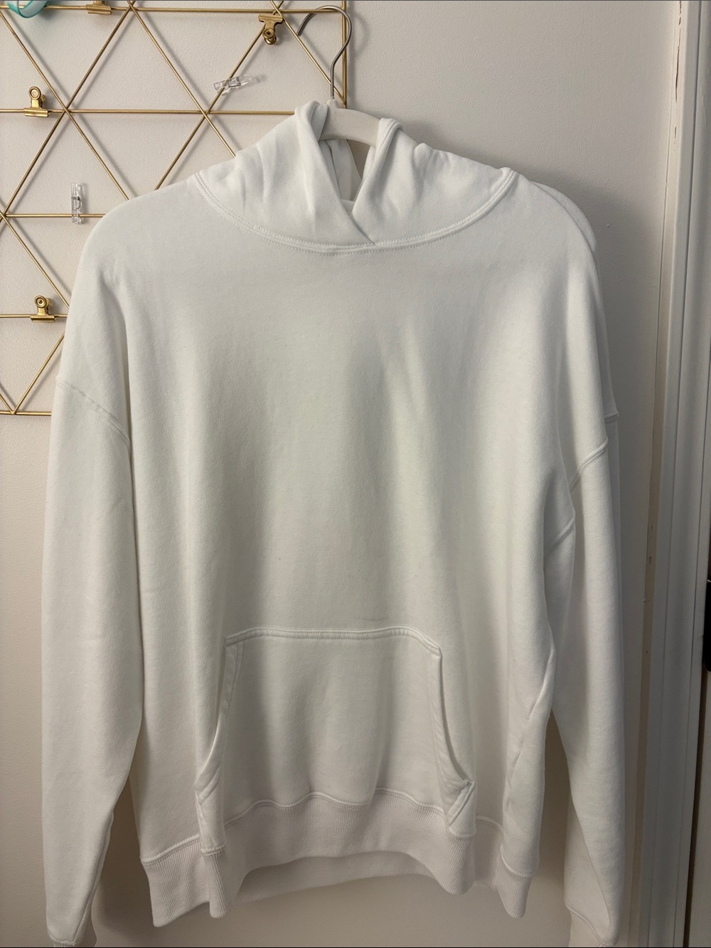 Hollister White Oversized Pullover Hoodie